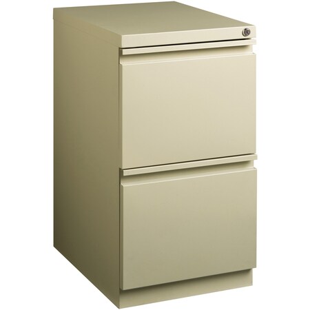 Lorell Mobile 2-Drawer File Cabinet with Full-Width Pull, 15" x 20" x 27.8", Putty LLR49523